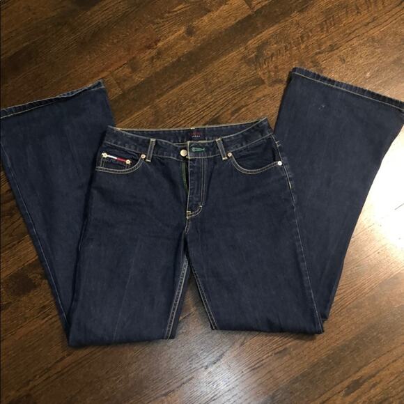 Tommy Hilfiger Denim - Vintage Tommy Hilfiger Jeans - Dark Wash Size 9 - Bell